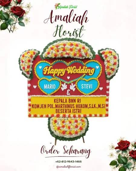 Papan Bunga Pernikahan Pondok Bambu
